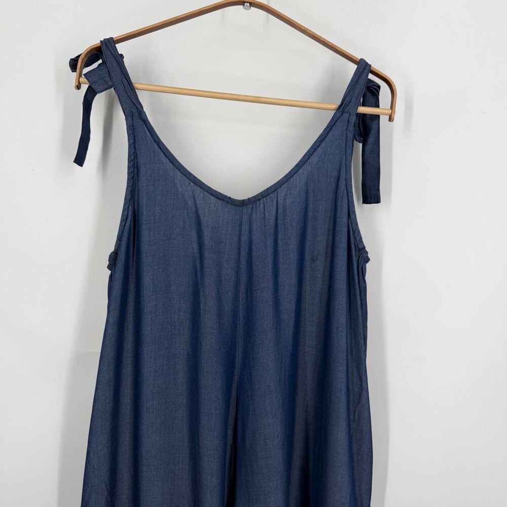 Talisman Temple Floral V-Neck Sleeveless Wide Leg Jumpsuit Sz S - Picture 7 of 9